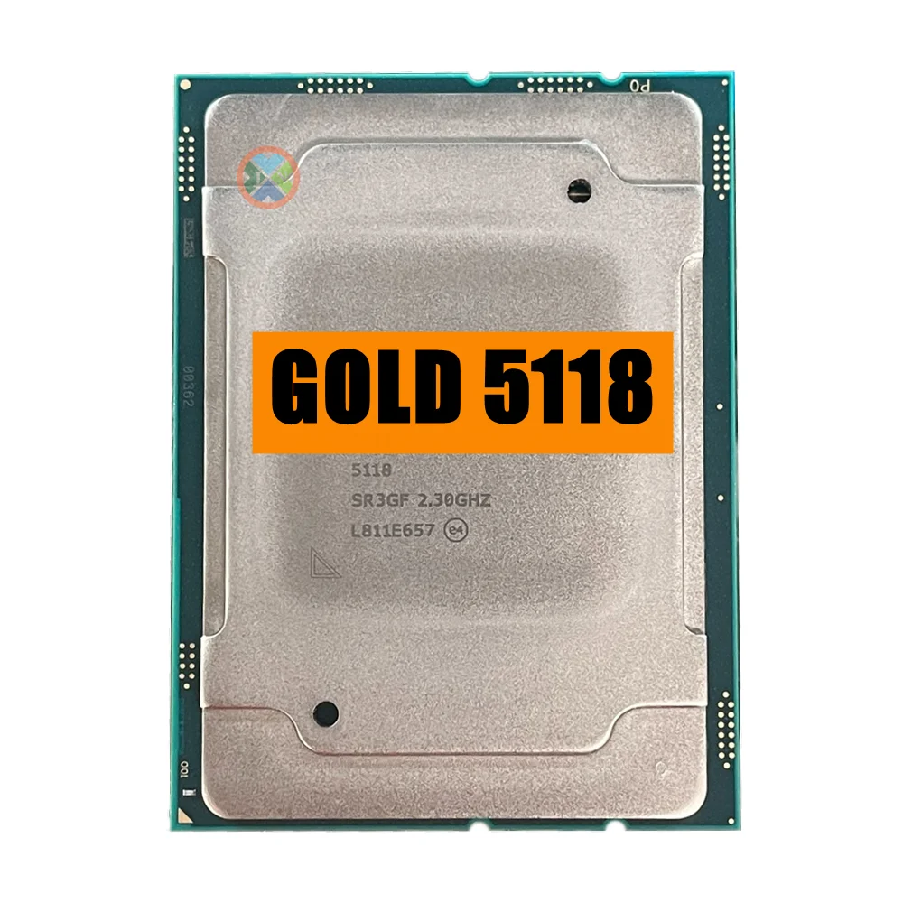 Processore Xeon Gold 5118 Sr3Gf 2.3Ghz 16.5 Mb Di Cache 12 Core 105W Lga3647 Cpu Gold5118 Server
