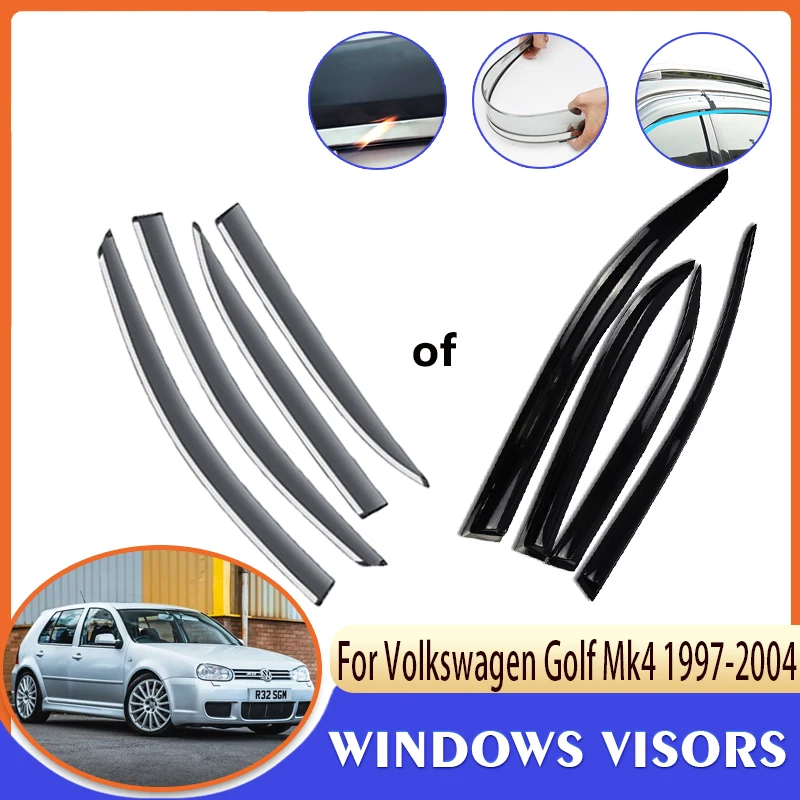 Car Side Window Visor For Volkswagen Golf Mk4 4 19972004 Vw City Golf