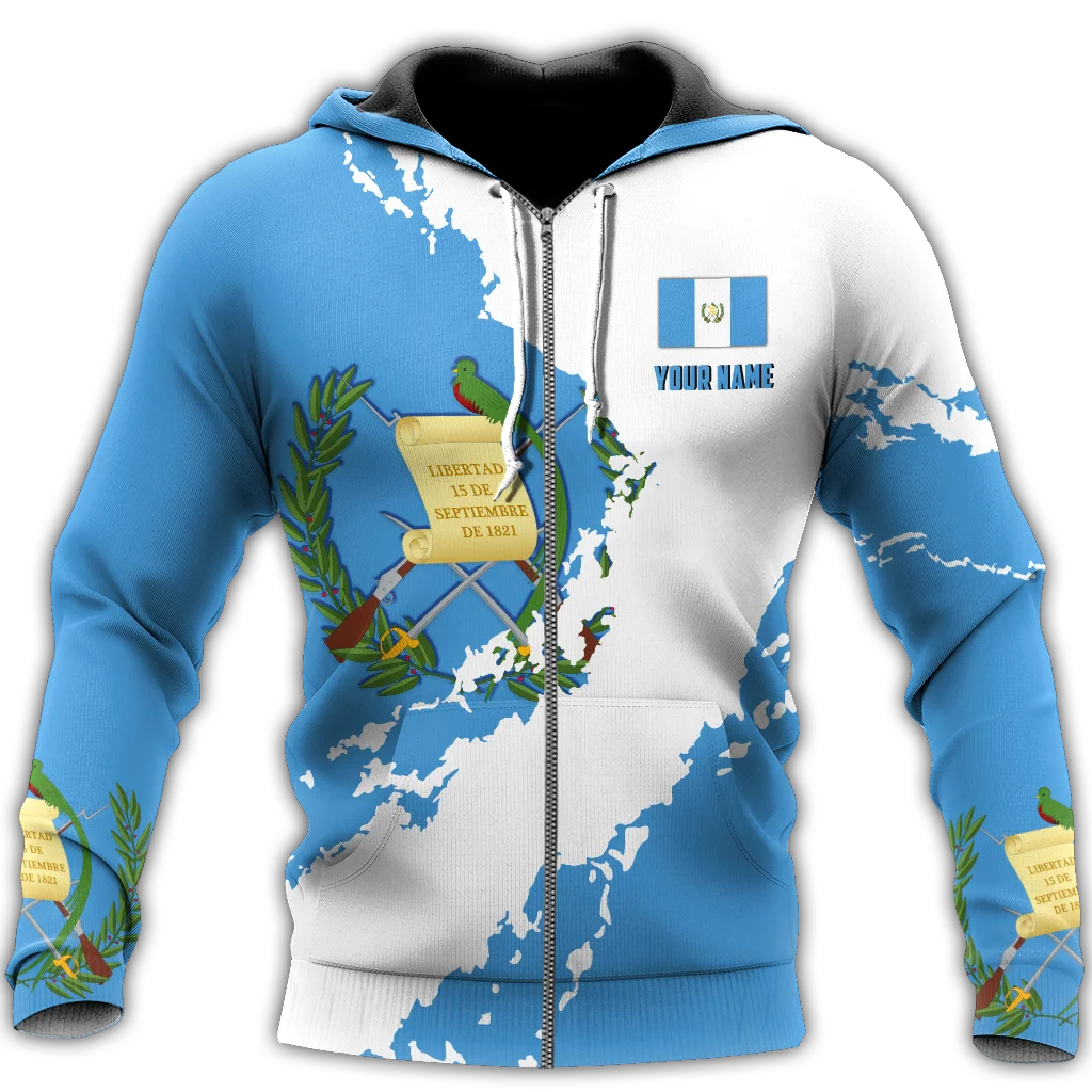 PLstar Cosmos 3DPrinted Newest Guatemala Flag Custom Name Unique Funny Hrajuku Streetwear Unisex Casual Hoodies/Zip/Sweatshirt 8