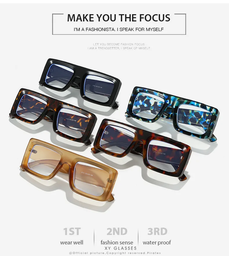 Mutige, quadratische Anti-Blaulicht-Brille, flache Oberseite, große Unisex-Brille mit blauem Licht, 2025, Markendesigner Oculos De Gru – Detail 3