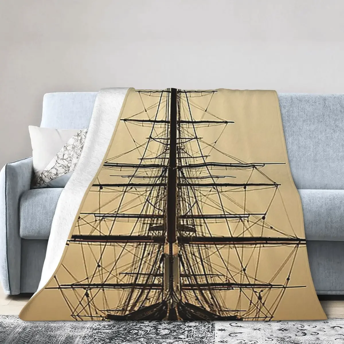 

Cutty Sark At Dawn Blanket Soft Warm Flannel Throw Blanket Cover for Bed Living room Picnic Travel Home Sofa