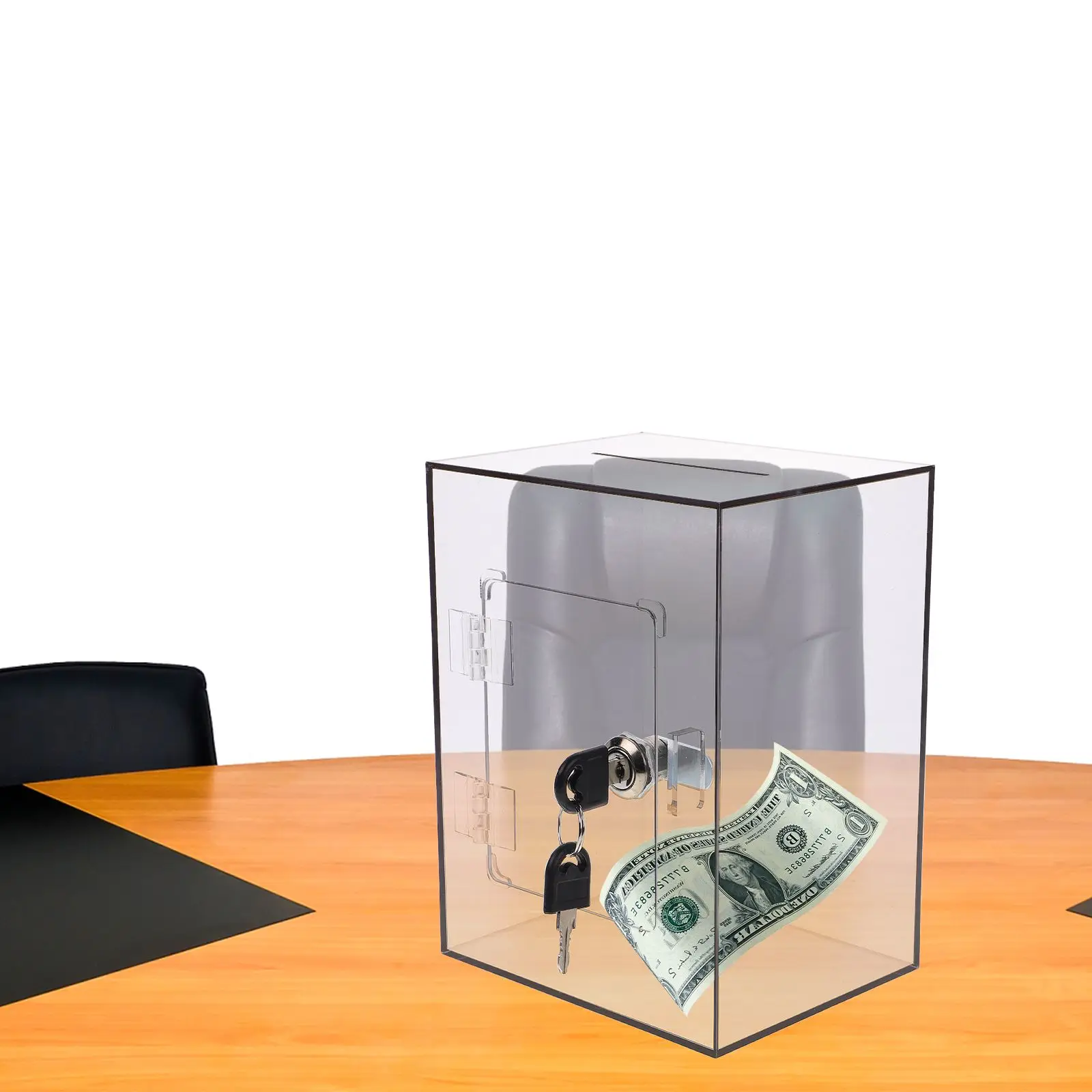 Acrylic Tip Box Clear Window Mailbox Letter Post Container Donation Boxes Fundraising Safe Light Wear Resistance Practical Long 6