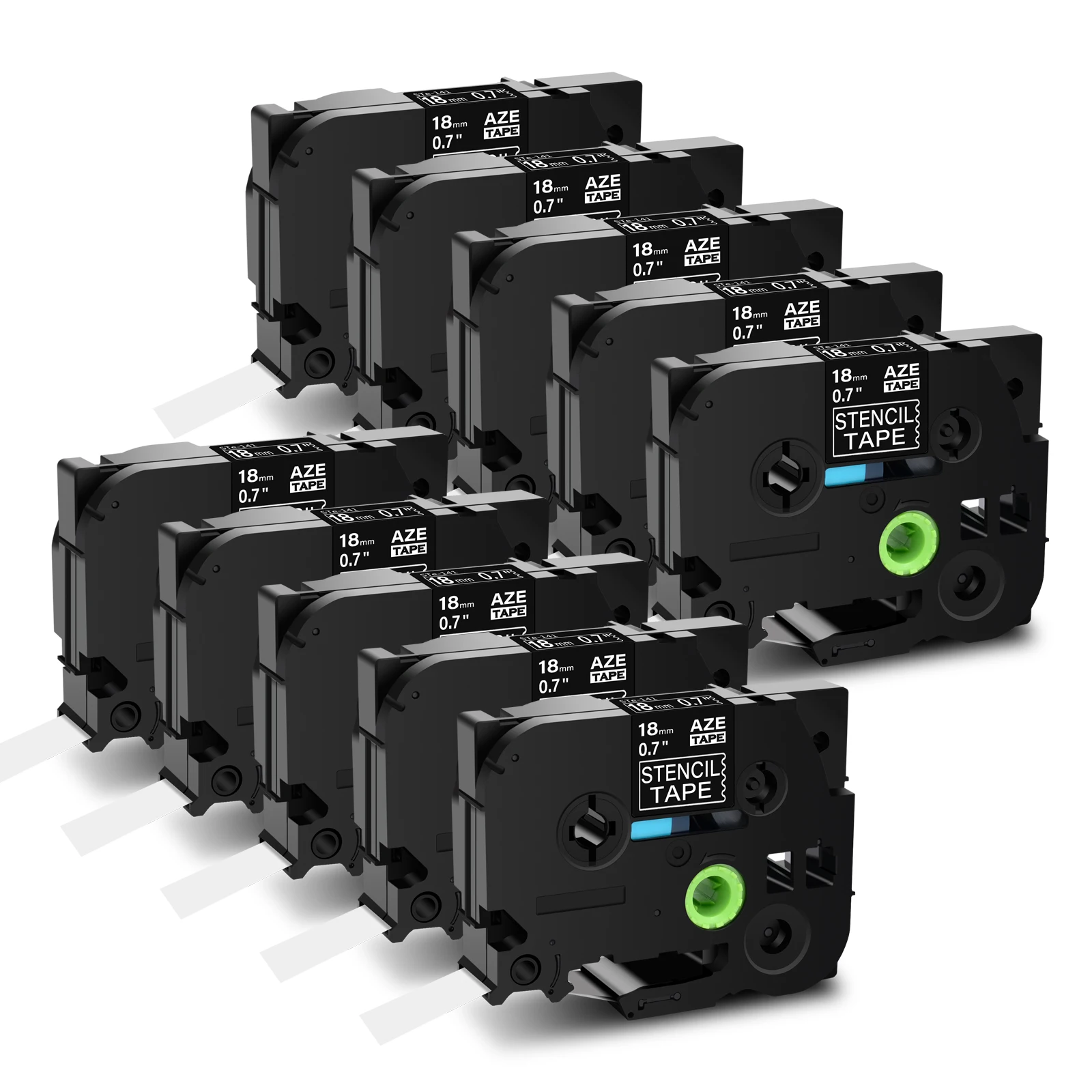 10PK Non Adhesive 18 24 36mm Etching Stencil Label Tapes Compatible for 10pk-non-adhesive-18-24-36mm-etching-stencil-label-tapes-compatible-for