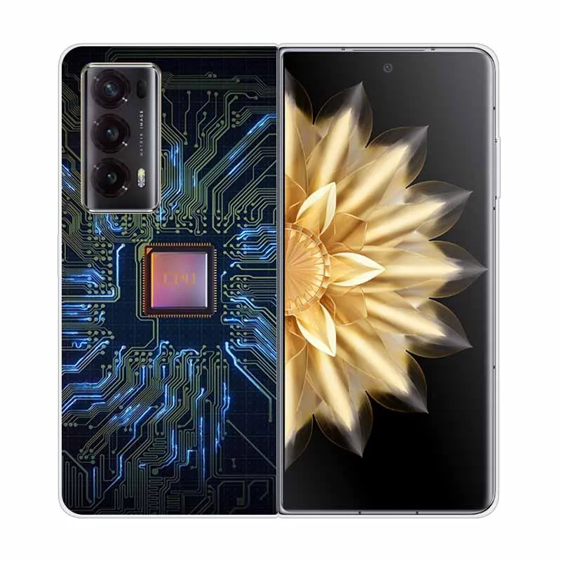 Enhanced Clear Print Hard Case with Wolf and Lion Design