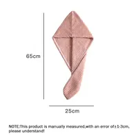 Quick-dry Hair Towel Women Hair Drying Hat Cap Hat Bath Hat Coral Fleece Solid Towel Cap Super Absorption Turban Hair Dry Cap 6