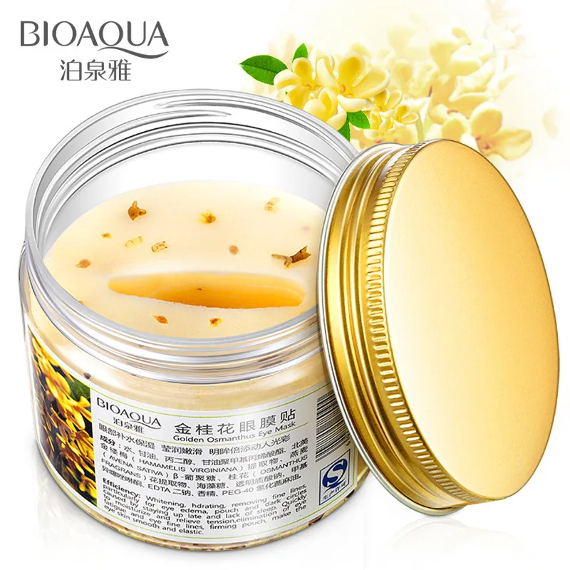 

Gold Osmanthus Eye MaskBottle Eye care Collagen gel Whey Protein Sleep Patche Remover dark Circles Eye Bag