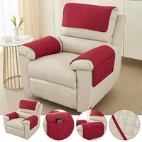 3/4/5Pcs Sofa Headrest Cover Armrest Pad Reclining Chair Sofa Armrest Towel Headrest Cushion with Organizer Pockets Home Decor 1