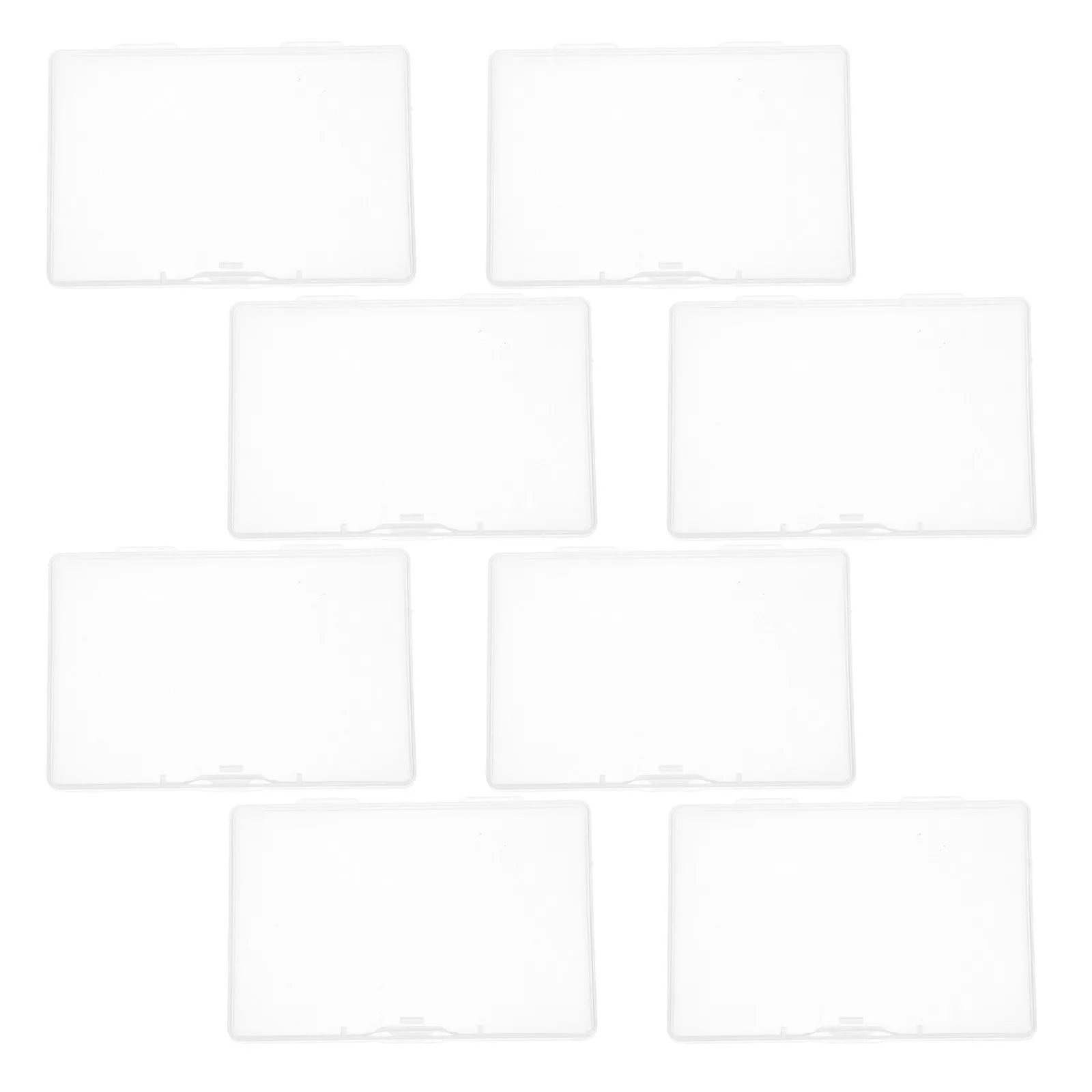 8Pcs 투명 플라스틱 명함 보관 상자 신용 카드 카드 놀이를위한 휴대용 투명 카드 홀더 케이스