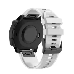 QuickFit Silicone Strap - Premium Watch Wrist Band (Multiple Sizes Available) - 20mm Fenix 8 43mm (White)