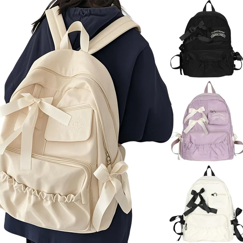 Modern fabric backpack for women, anti-theft shoulder bag, new school bag for girls, school backpack for females.