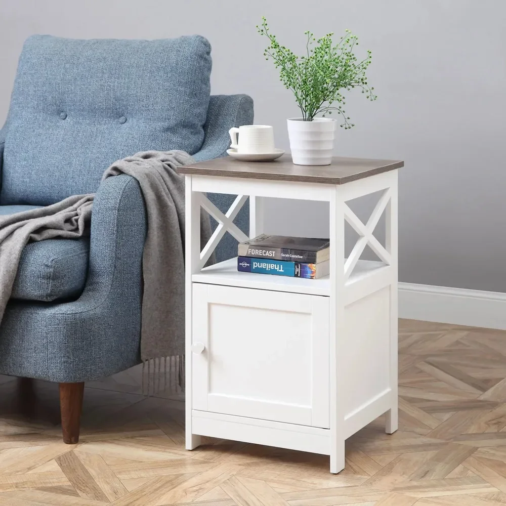 

Convenience Concepts Oxford End Table with Cabinet, Multiple Finishes