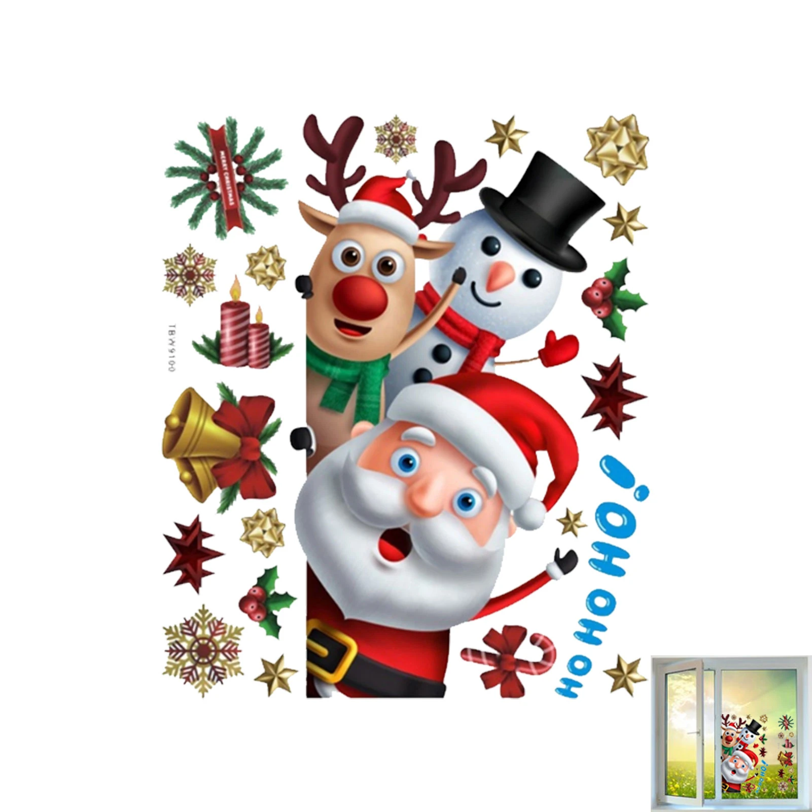leeuwerik Positief Wordt erger Kerst Raamstickers Kerst Raam Kleeft Vakantie Decoraties Kerst Stickers  Voor Showcase Winter Party Decor| | - AliExpress