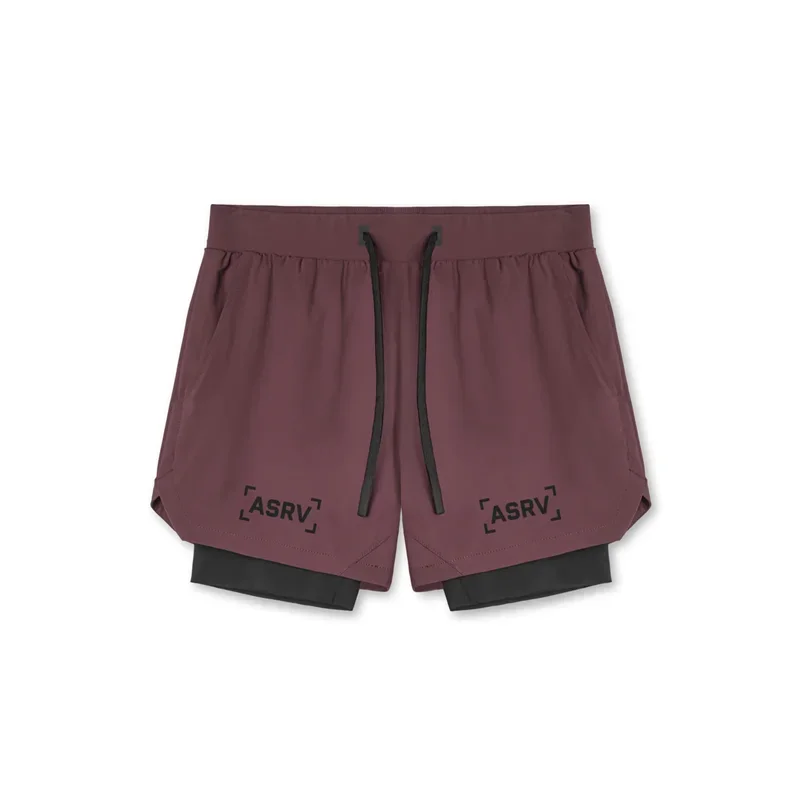2023 Summer New Men Shorts 2 In 1 Double-Deck Quick Dry Gym Sports Fitness Shorts Outdoor Running Training Stretch Beach Pants