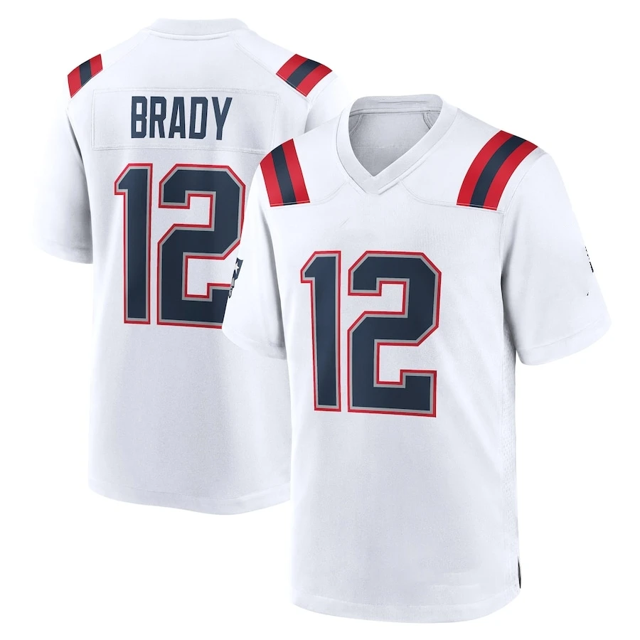thumbnail image 1 of Camiseta de rugby personalizada de Tom Brady Drake Maye para hombres, mujeres y jóvenes, cosida en todos los tamaños de EE. UU.: S-3XL, 1 of 5