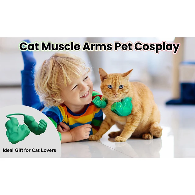 Lustiges Katzenkostüm Mit Muskeln | Muscular Arms Für Katzen - Nackenhänge Dekoration