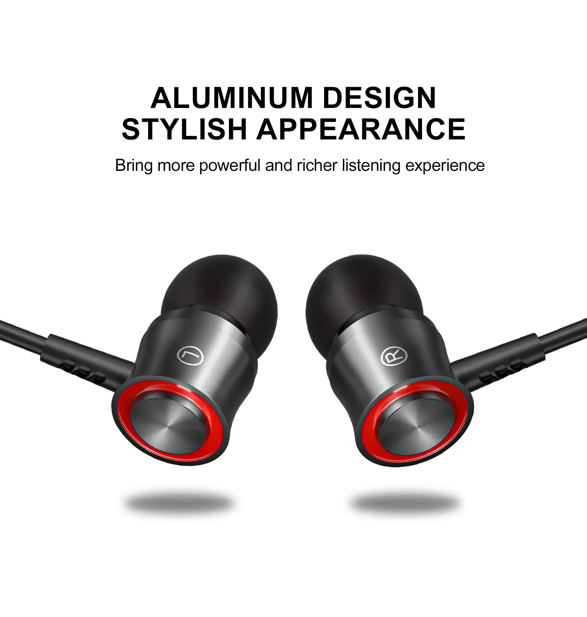 USB Type C Wired HiFi Stereo Earphones with 3.5mm In-Ear Design