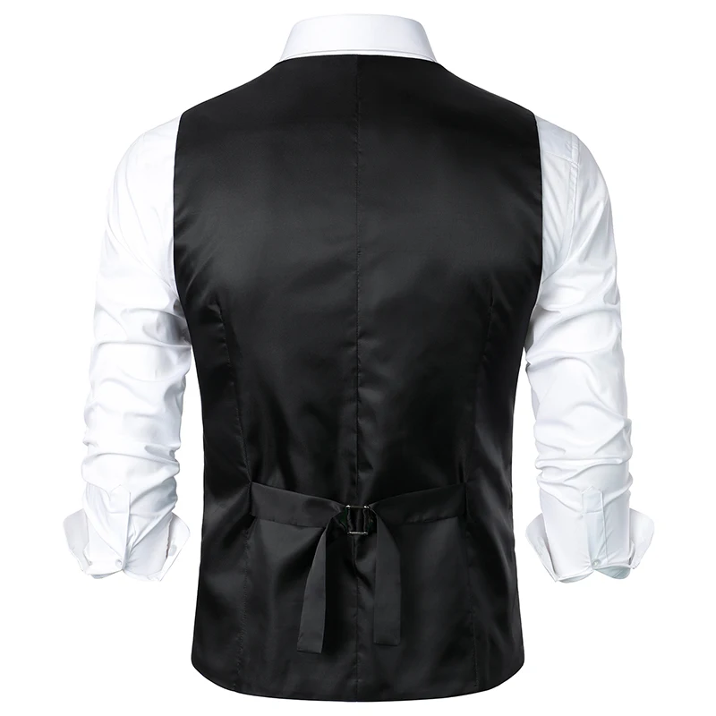 Men Suit Vest England Style Waistcoat Business Wedding Casual Turndown Collar Men\'s Dress Blazer Vests Formal Party V41