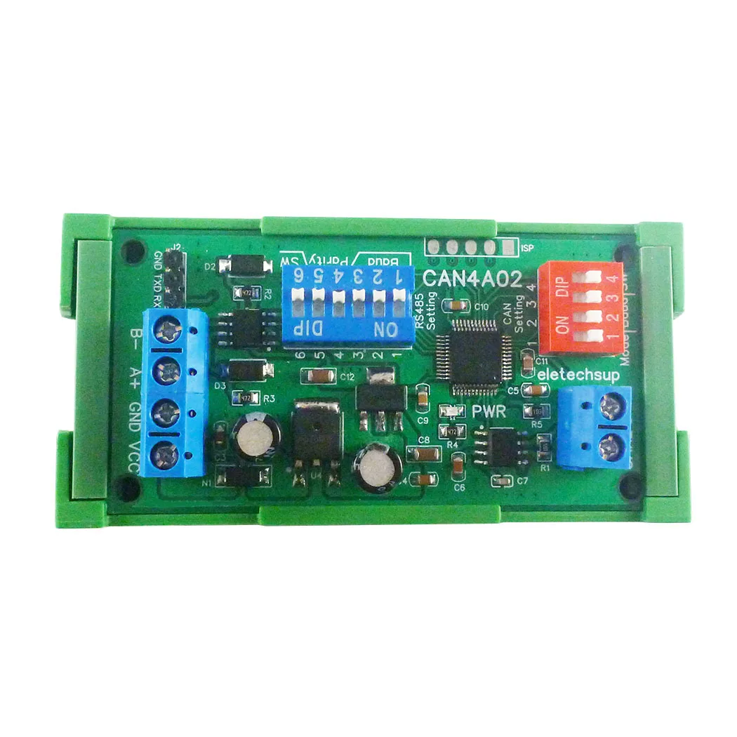 

New CAN4A02 CAN 2.0 To RS485 RS232 RS422 CANBUS Serial Protocal Converter DC 12V 2-Way Transparent Data Transmission Bus Module