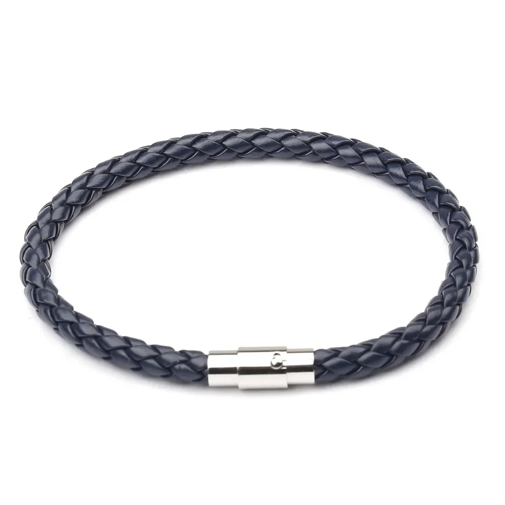 Bracelet Jewelry New Trendy Men Black Leather Bracelet Friendship Bracelets & Bangles Pulseras Hombre Punk Men Jewelry Christmas Gift SL019