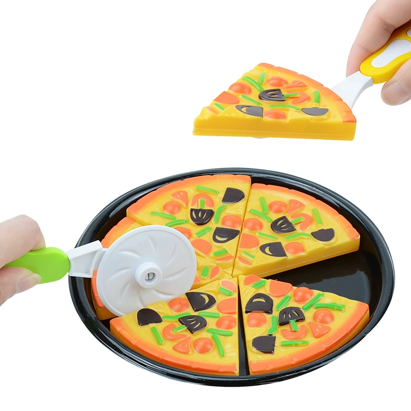 Kitchen Toys Children's Educational Play House Kitchen Toy Cut and Watch Simulated Pizza Pretend Kitchen Toys Pretend Food Toys Doll House Toys