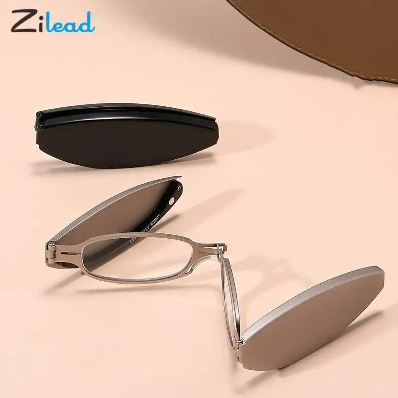 

Zilead New Metal Folding Reading Glasses Women Men Portable Mini Foldable Presbyopia Eyeglasses Magnifying Eyewear For Elderly