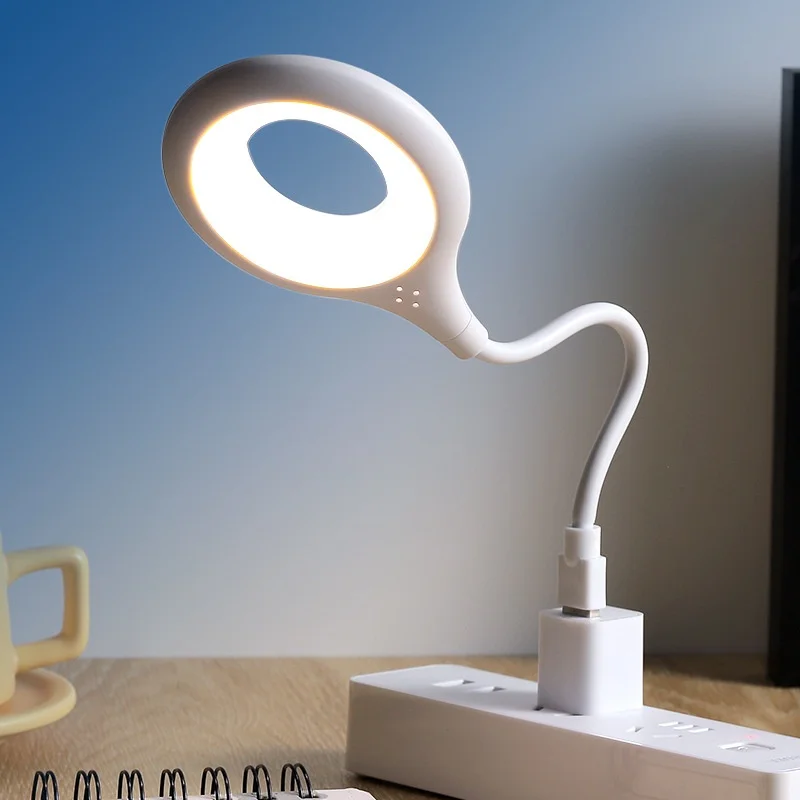 Portable LED book lamp USB soft desk lamp intelligent voice reading lamp computer laptop ring eye protection lighting