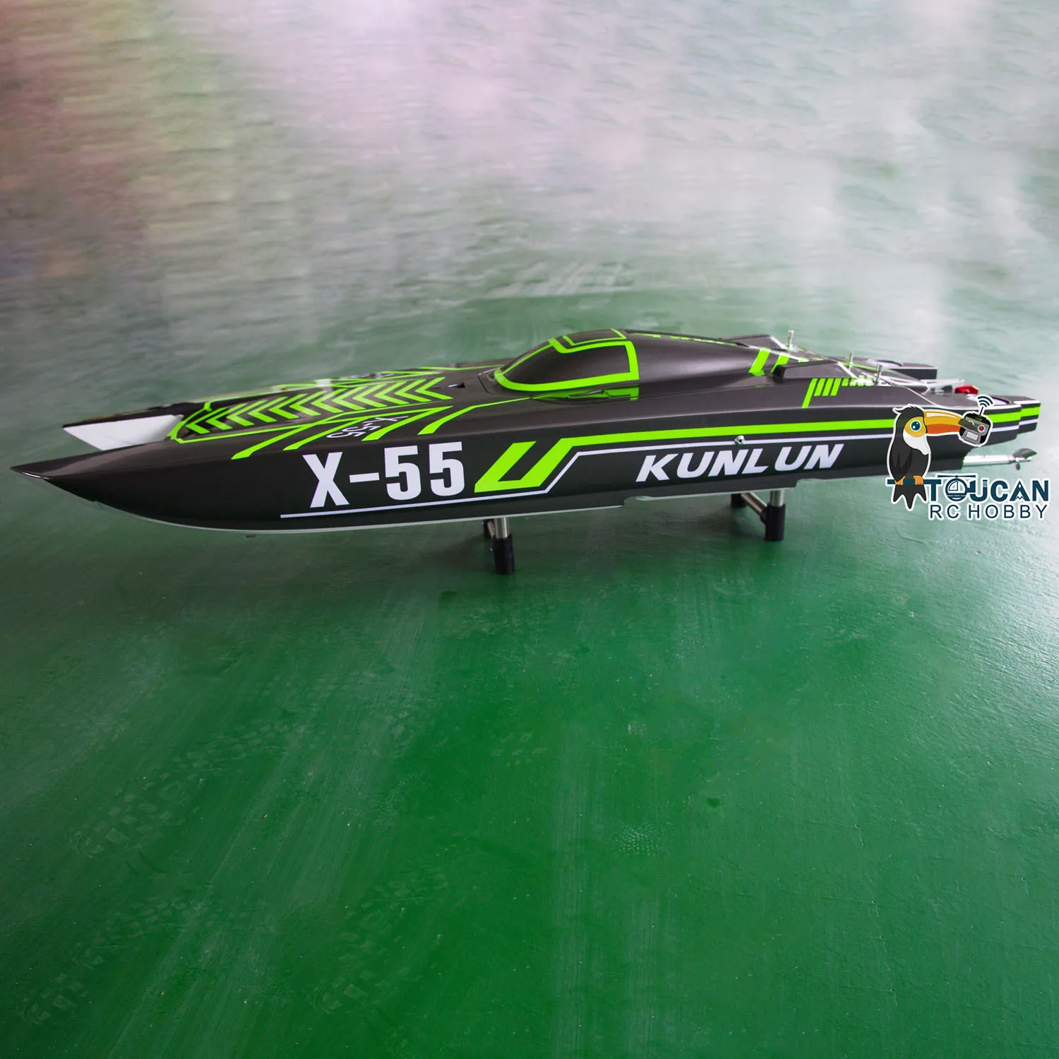 DTRC RC High-speed Racing Boats RTR Waterproof X55 130km/h Remote Control Model FlySky GT3C Toucan Hobby Toy Gift THZH1595 3