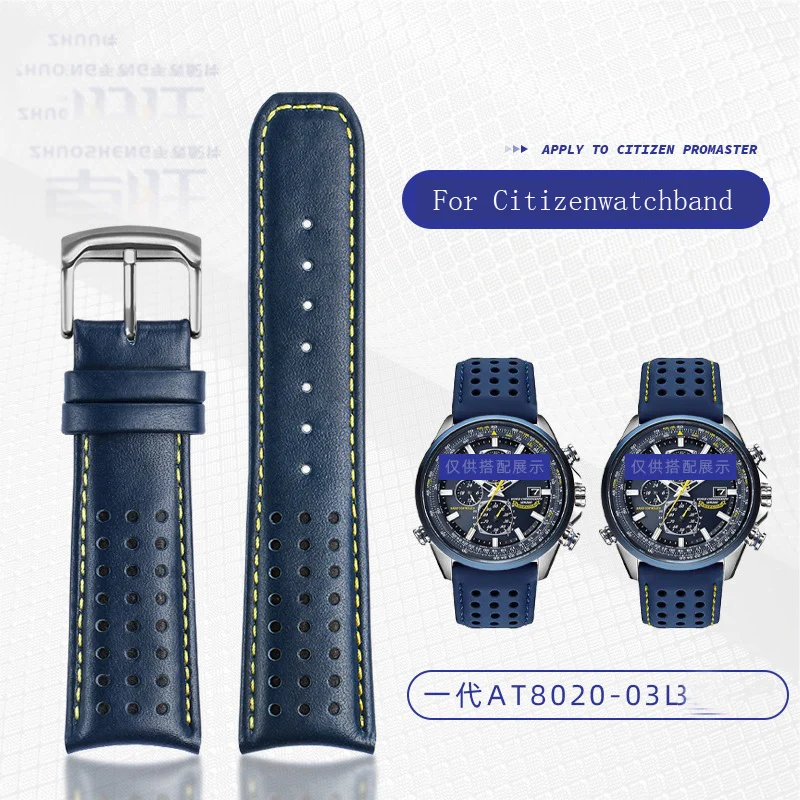 Genuine for Citizen Watch Strap Blue Angel JY8078 52L Y8078 01L Second