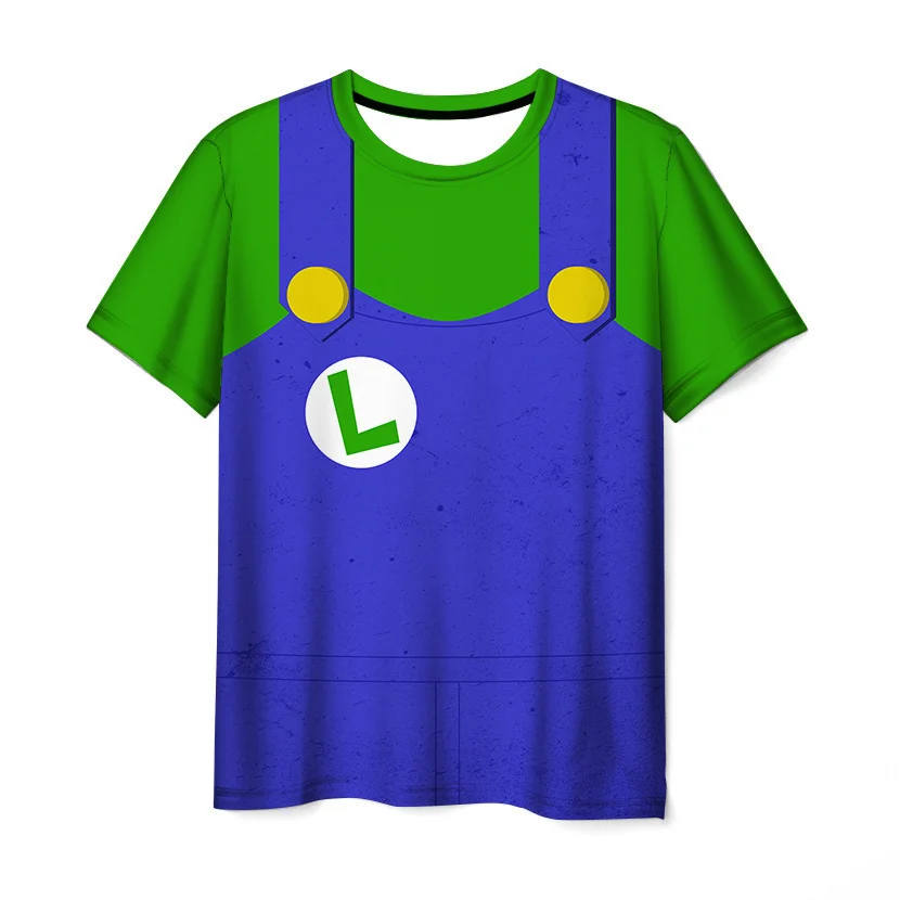 Children Cartoon Mario Bros T-shirts Kids Clothing Dinosaur T Shirt For Baby Boys Short Sleeve T-shirt Child Clothing 5