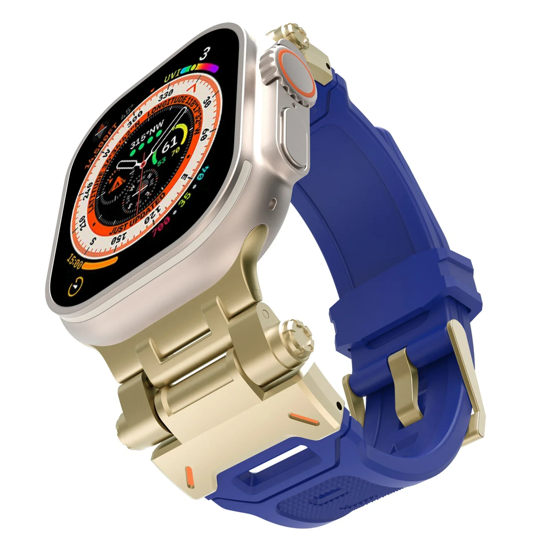 Titanium Color Silicone Sports Watch Band