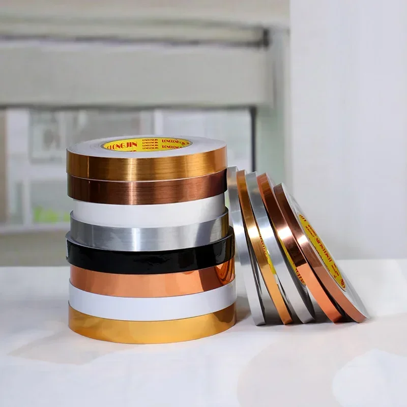 20m Self-Adhesive Tile Stickers Tape Floor Waterproof Wall Gap Sealing Strip Gold Silver Tile Beauty Seam Sticker Home Decoration