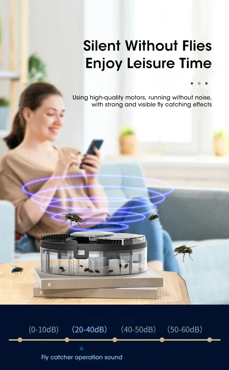 Description Picture 6 of itemKitchen Automatic Flycatcher ,Electric Fly Traps ,USB Electric Fly Trap, Pest Control Catcher Insect Pest Reject Control Catcher
