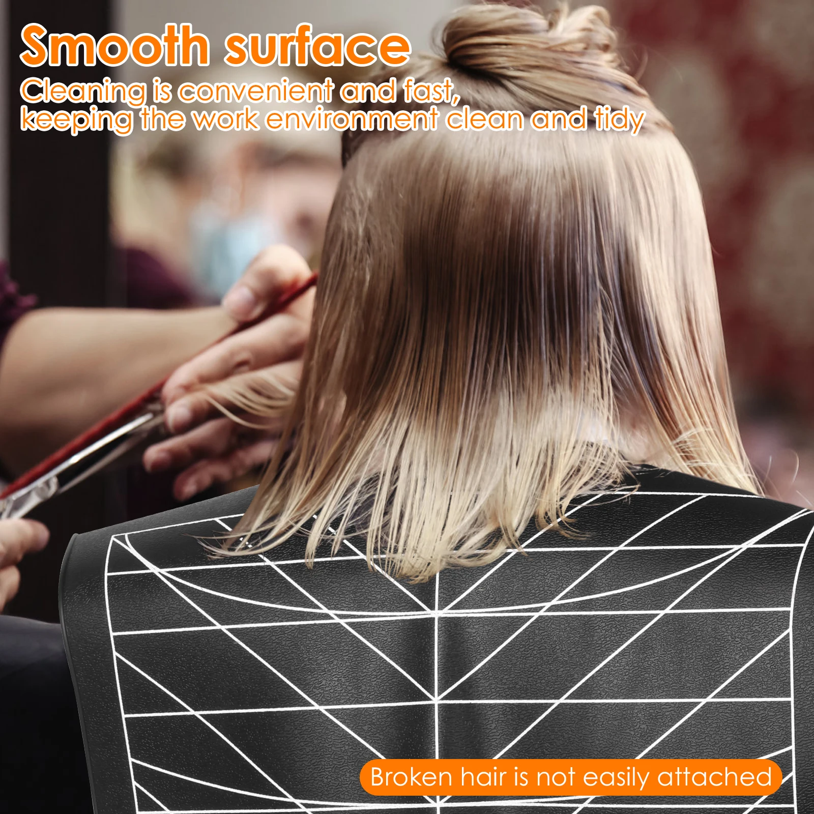 2Pcs Salon Hair Cutting Collar Silicone Hair Dyeing Cloak Tool Pro Barbershop Weighted Haircut Neck Wrap Barber Hair Cutting Mat