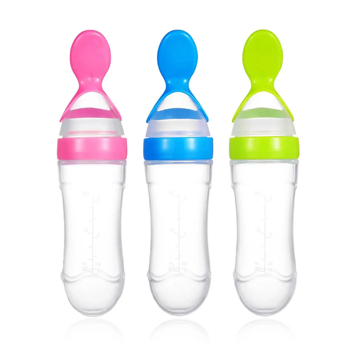 Silicone Feeding Set Baby Squeeze Feeding Spoon Medicine