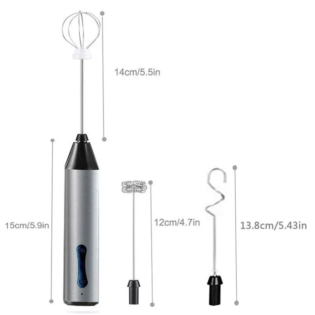 Montalatte elettrico portatile schiuma per caffè portatile Mini frullatore frullino per le uova in acciaio inossidabile miscelatore per bevande utensili per frusta da cucina 6