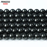 A++ Natural Jet Coal Crystal 4 6 8 10 12mm Loose Gem Stone Beads for Jewelry Making Wholesale Crystal Beads DIY Accessories 1