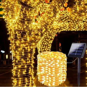 LED Solar Light Outdoor Garden Fairy String Light Led Twinkle Waterproof Lamp for Christmas Patio Tree Party 6m/12m/23m/33m 1