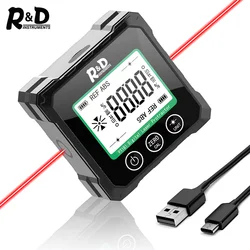 Laser Digital Protractor Angle Meter with Type-C Charging - 3-in-1 Level and Inclinometer (PT181- with laser)