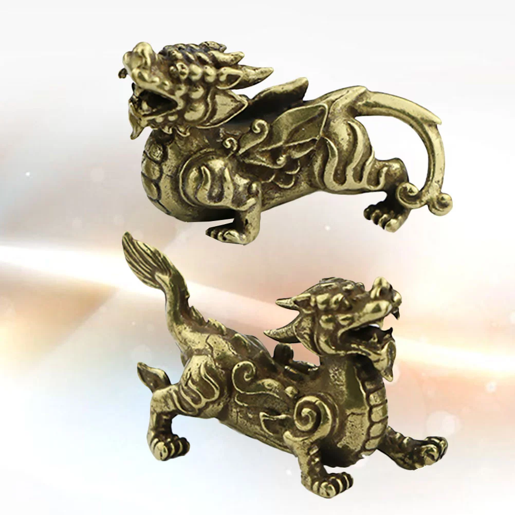 

Pure Copper Ornaments Brave Figurine Fengshui Decor Car Household Craft