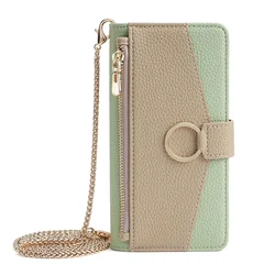 Luxury Leather Wallet Flip Case with Card Slot and Hard Shell - Galaxy A55 5G (WJQ - GN)