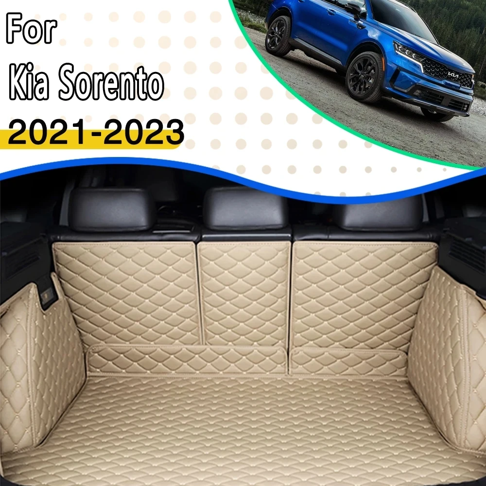 

Universal Car Trunk Mats For Kia Sorento Gia Sorento MQ4 2021 2022 2023 7 Seats Pads Leather Mat Tray Carpet Mud Car Accessories