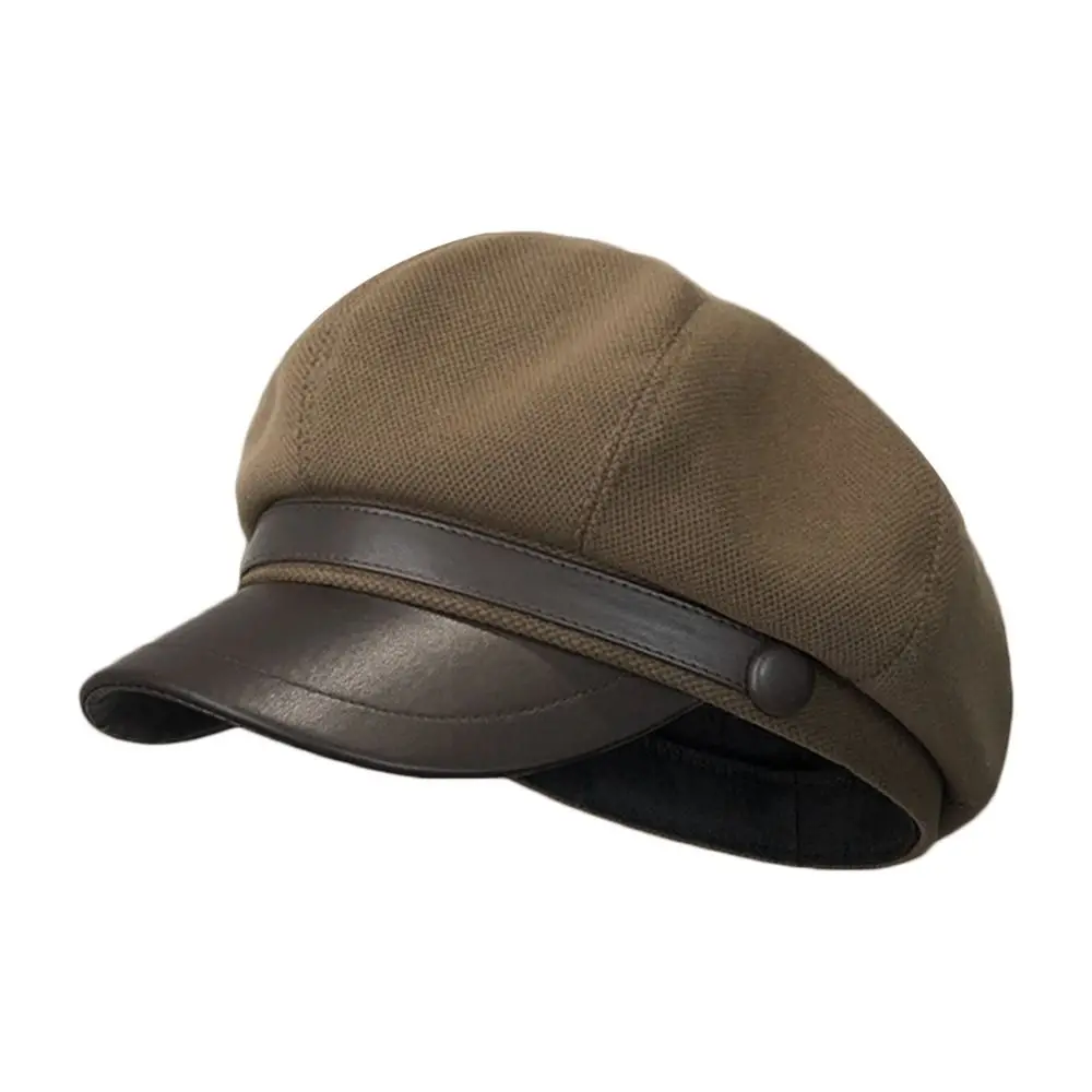 Adjustable Woolen Winter Beret Hat Windproof Breathable Newsboy Pumpkin Hat Vintage Elegant Panama Cap for Women - Image 3