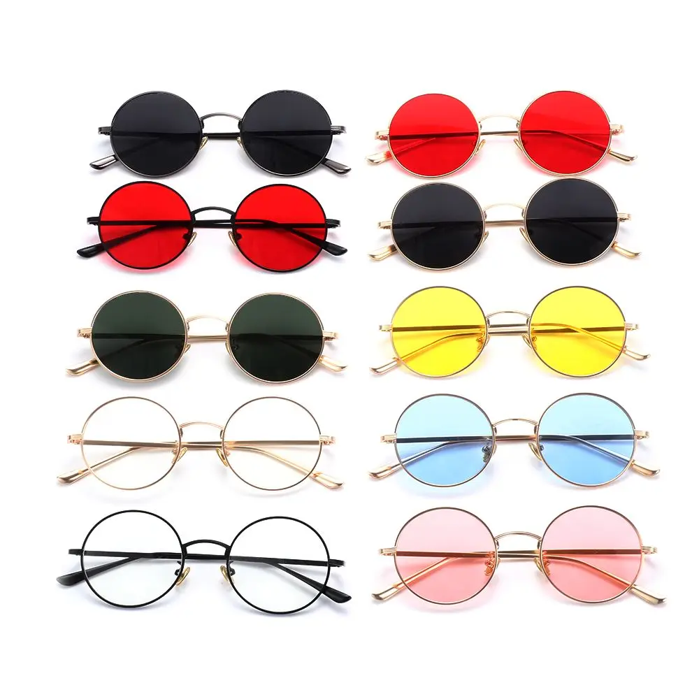Metal Frame Eyewear UV Protection Circle Glasses 5