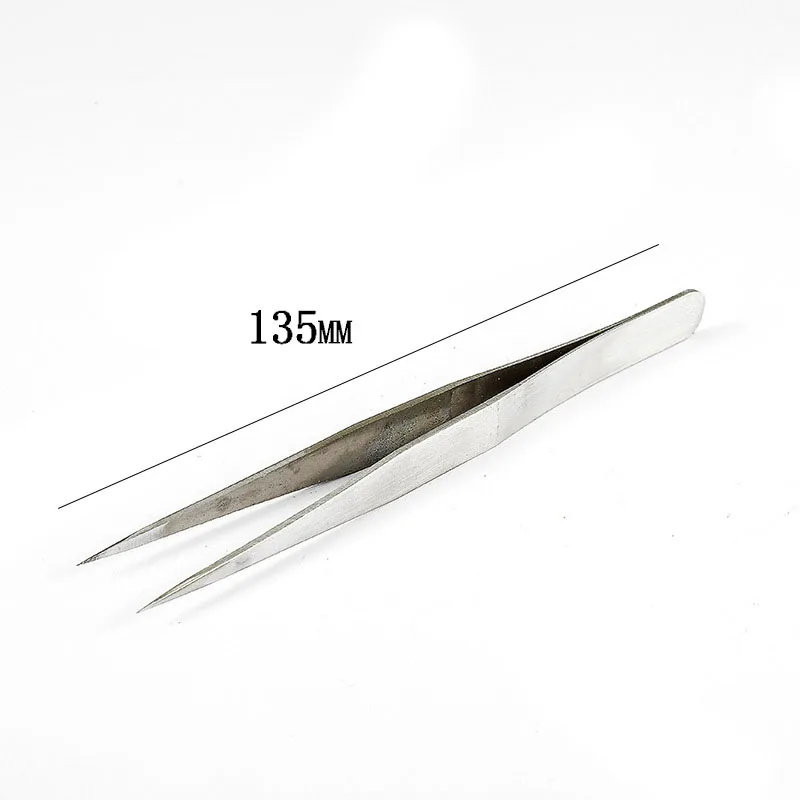 Stainless Steel Tweezers TS-12 +TS-15 Curved Elbow head Tip +Straight head Tweezer Repair Hand Tools Set anti static tweezers set