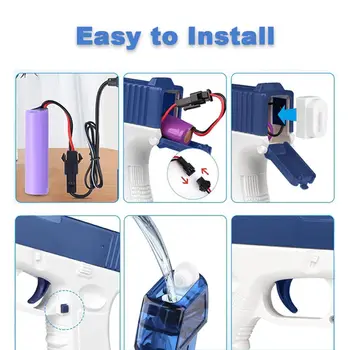 Electric Water Gun Squirt  Pistol space battle Guns Children pool Beach Outdoor Party Fight Shooting Toys for Boys Kid Games 2