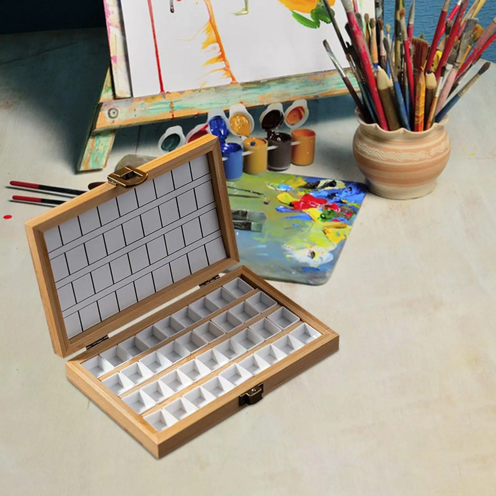 Empty Watercolor Palette Paint Container Paint Tray Box for Artists Painters