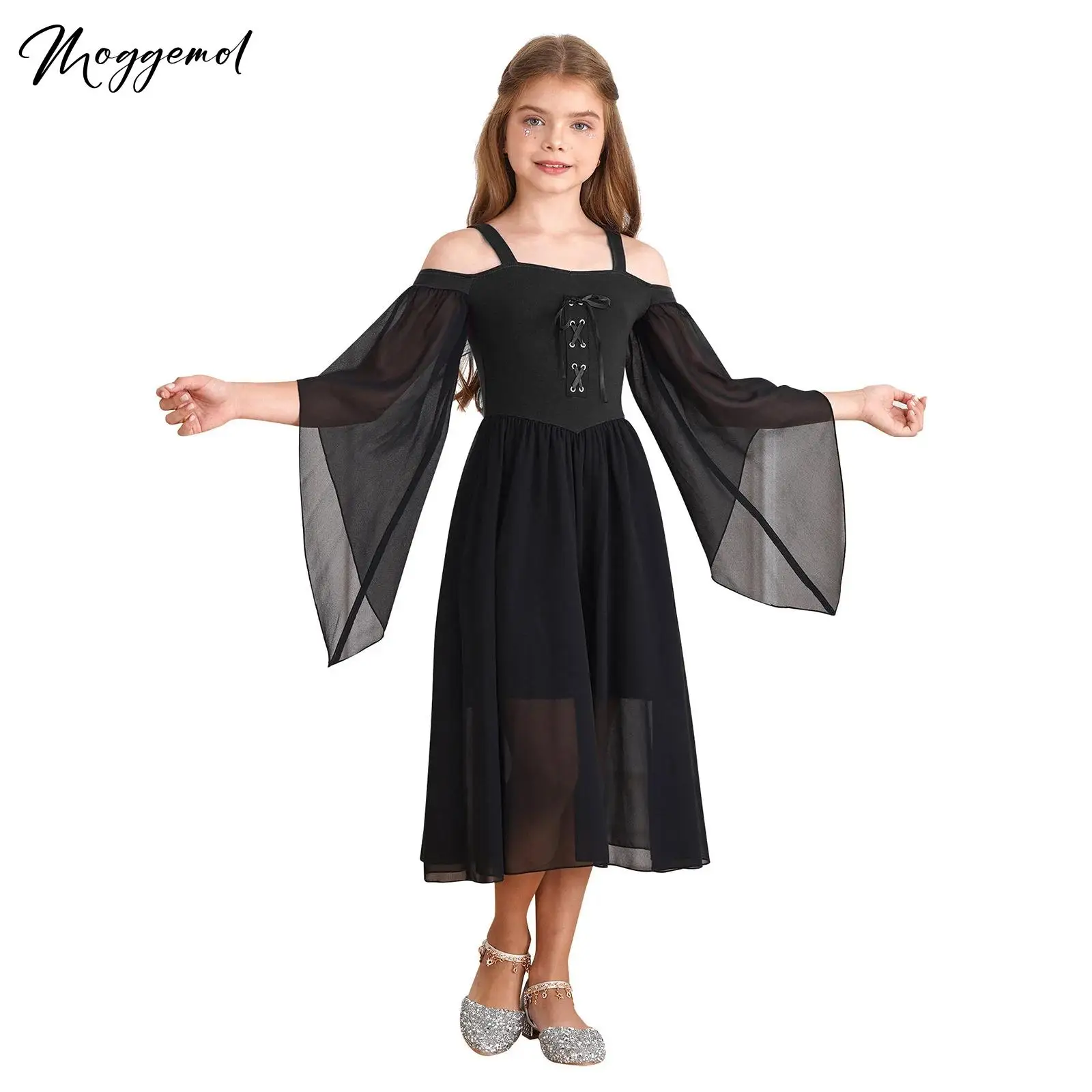 

Детский костюм вампира на Хэллоуин для девочек, платье невесты в средневековом стиле, готическое платье эпохи Возрождения, карнавальное праздничное вечернее платье, платье для выпускного вечера