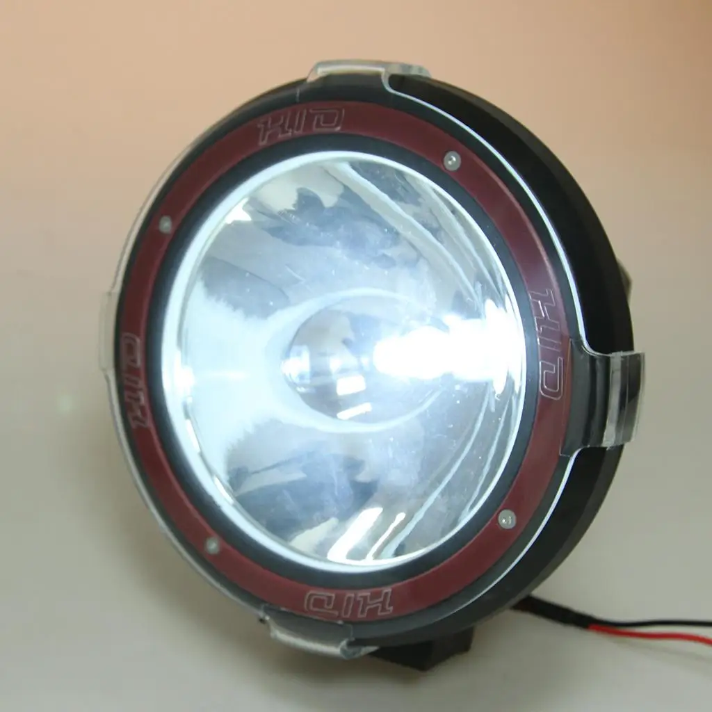 7 Inch 100W Built-in Xenon HID 4x4 Cross-country Rally Driving Fog Light Lamp 12V Red