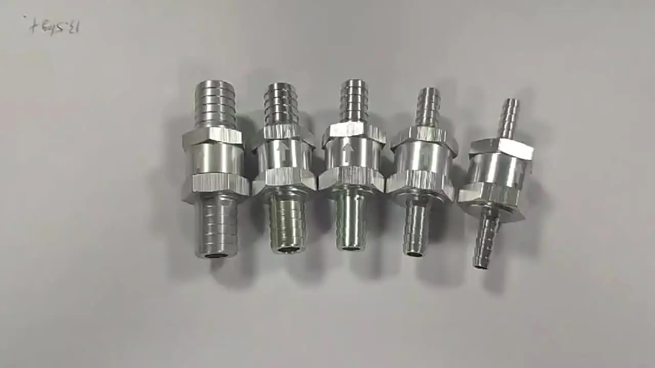 Valvola Di Ritegno Unidirezionale Per Carburante | 10mm | Lega Di Alluminio Argento | Per Benzina, Diesel, Acqua E Biocarburante