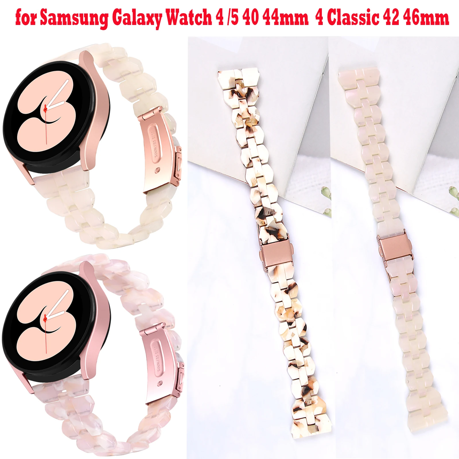 Cinturino Smartwatch Sostitutivo Da Donna Per Samsung Galaxy Watch5 44 40Mm Band Galaxy Watch4 40 44Mm Bracciale + Custodia Protettiva